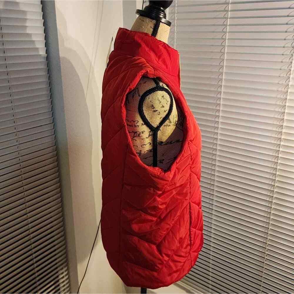 Michael Kors Red Puffer Vest Size Large‎ New!! - Picture 4 of 8